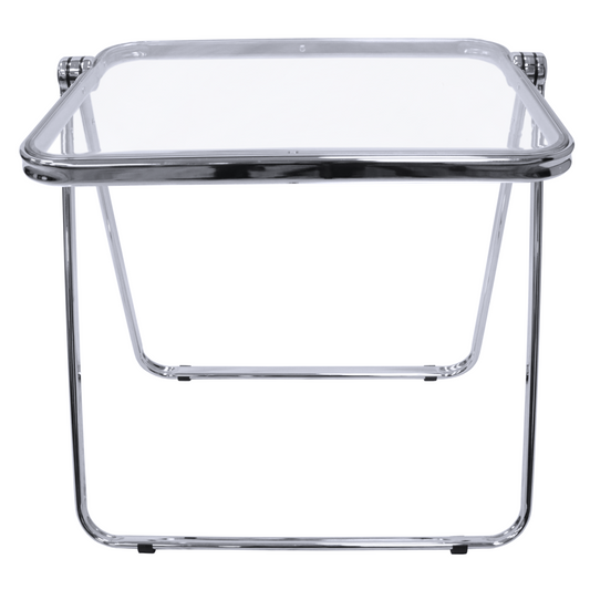 Lawrence Square Folding End Table with Plastic Top and Iron Frame