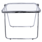 Lawrence Square Folding End Table with Plastic Top and Iron Frame