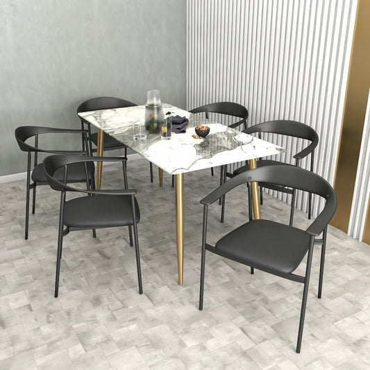 Kora Collection Modern Dining Chair in Black