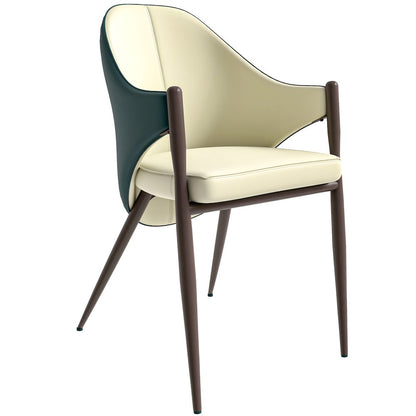 Sante Collection Modern Dining Chair in Cream/Green