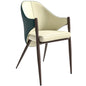 Sante Collection Modern Dining Chair in Cream/Green