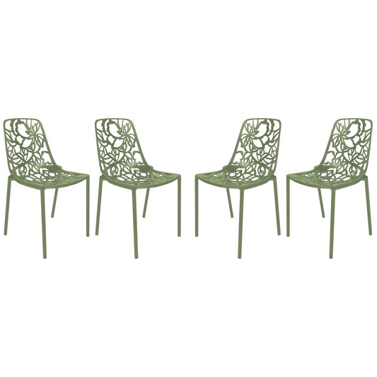 Modern Devon Aluminum Chair, Set of 4