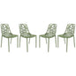Modern Devon Aluminum Chair, Set of 4