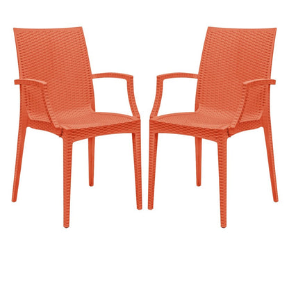 Weave Mace Indoor/Outdoor Chair (With Arms), Set of 2