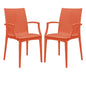 Weave Mace Indoor/Outdoor Chair (With Arms), Set of 2