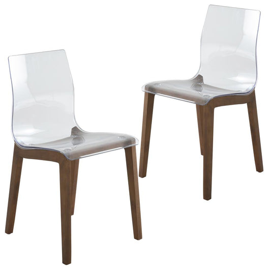 Marsden Modern Dining Side Chair With Beech Wood Legs Set of 2