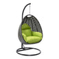 Charcoal Wicker Hanging Egg Swing Chair