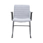 Zylar Series Office Guest Arm Chair in Grey Fabric