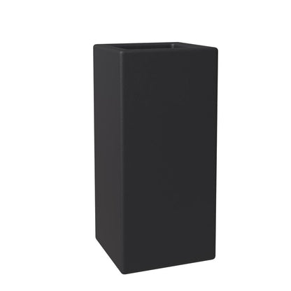 Terra Series Poly Stone Planter in Black 7.9" x 7.9" 19.7" High