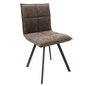 Wesley Modern Leather Dining Chair With Metal Legs