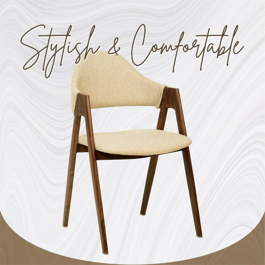 Savor Collection Modern Dining Chair Wood Pattern in Brown