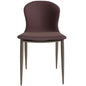 Mosaic Collection Modern Dining Chair in Plum Purple Fabric - Set of 2