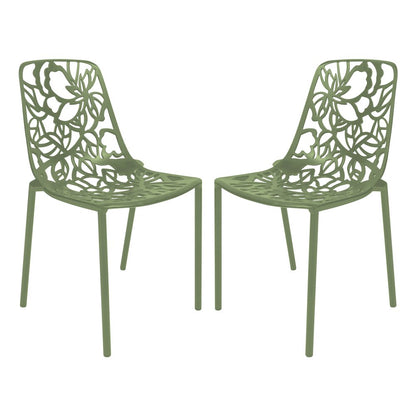 Modern Devon Aluminum Chair, Set of 2