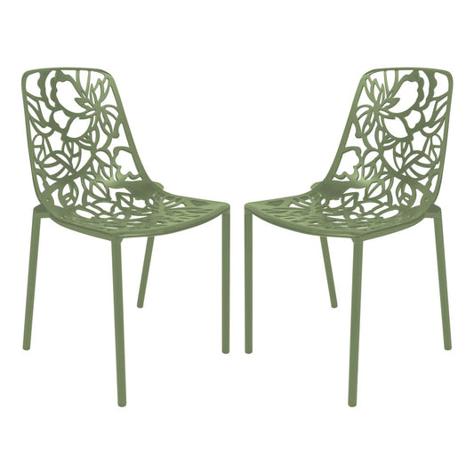 Modern Devon Aluminum Chair, Set of 2