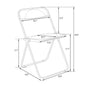 Lawrence Acrylic Folding Chair With Gold Metal Frame, Set of 4