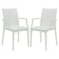 Weave Mace Indoor/Outdoor Chair (With Arms), Set of 2