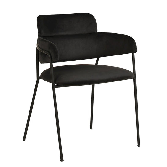 Axis Collection Modern Dining Chair in Black - Set of 2