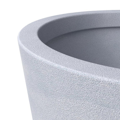 Pebble Series Poly Stone Planter 11.8" Dia 19.7" High in Grey