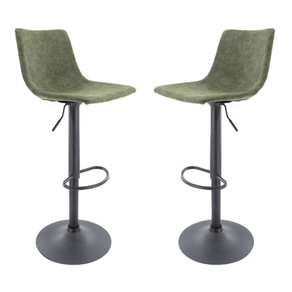 Tilbury Modern Adjustable Bar Stool in Olive Green