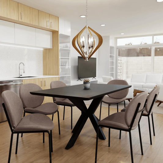 Dining Side Chair with Upholstered Faux Leather Seat