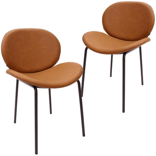 Dining Side Chair with Upholstered Faux Leather Seat