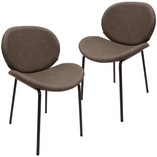 Dining Side Chair with Upholstered Faux Leather Seat