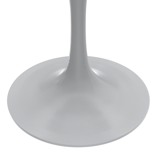 Verve 27 Round Dining Table, White Base with Black MDF Top