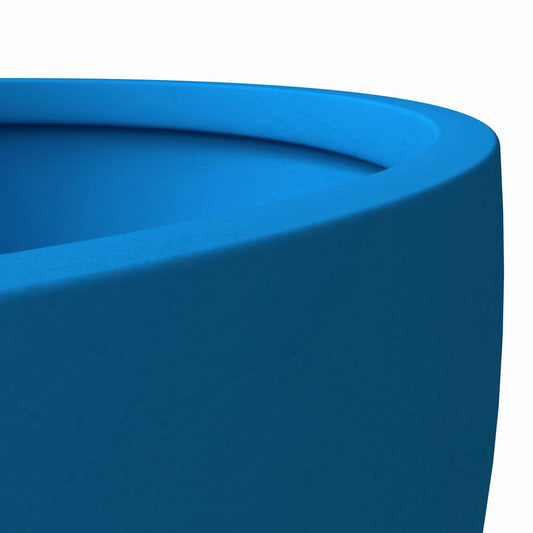 Grove Series Hemisphere Poly Clay Planter in Blue 10.6 Dia, 5.9 High
