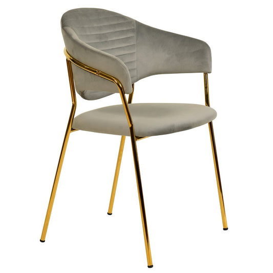 Bella Collection Modern Dining Chair in Light Grey Set of 4