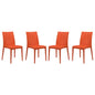 Weave Mace Indoor/Outdoor Dining Chair (Armless), Set of 4