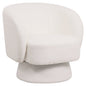 Raze Collection Modern Accent Chair in White Boucle