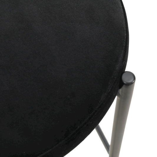 Euston Modern Wicker Bar Stool With Black Steel Frame in Black