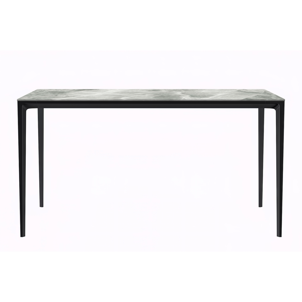 Avo Series Modern Dining Table Black Base, With 55 Light Grey Sintered Stone Top