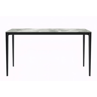 Avo Series Modern Dining Table Black Base, With 55 Light Grey Sintered Stone Top