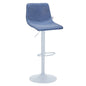 Tilbury - Bar stool -White Base- Peacock Blue