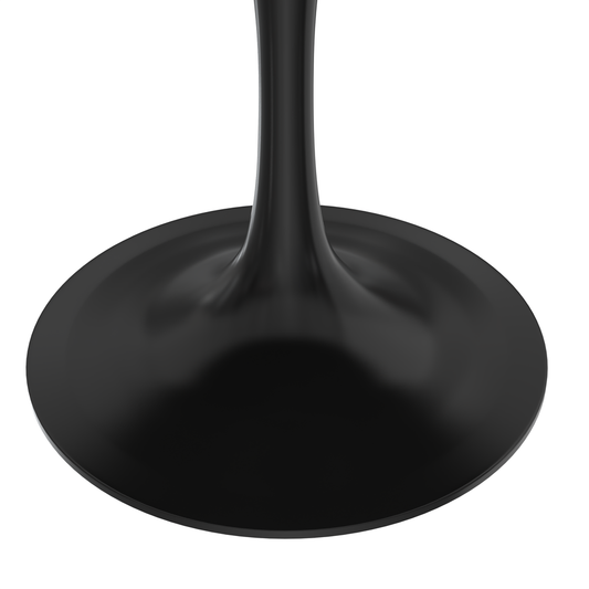 Verve Collection 48 Round Dining Table, Black Base with Black MDF Top