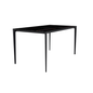 Avo Series Modern Dining Table Black Base, With 71 Black/Gold Sintered Stone Top