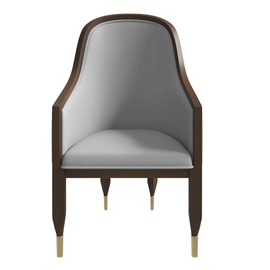 Elara Collection Wooden Dining Chair in Two-Tone Grey Set of 2