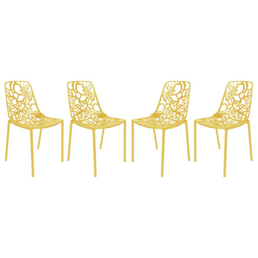 Modern Devon Aluminum Chair, Set of 4
