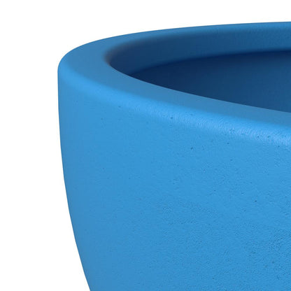 Iris Fiberstone Planter in Blue 9 Dia