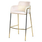 Axis Collection Modern Gold Bar height Chair in Biege