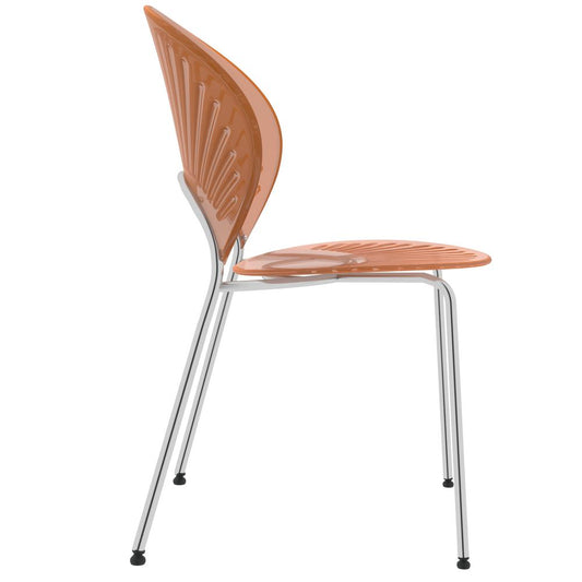 Opulent Series Modern Amber Dining Chair Set of 4