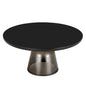 Tully Collection Glass Coffee Table Grey glass, Black Rim with Black GLass Top