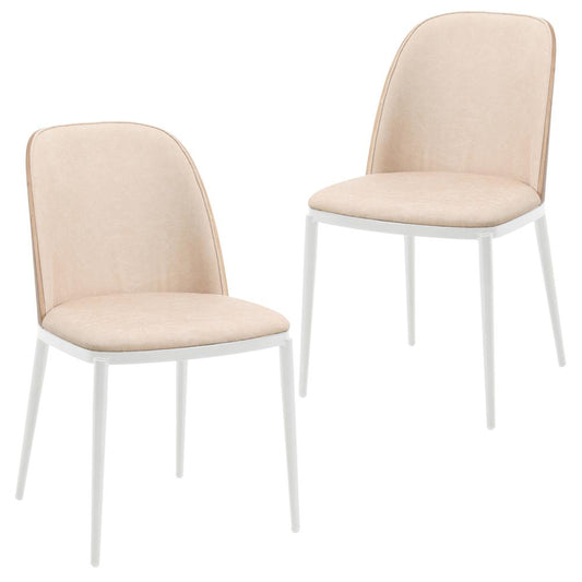 Dining Side Chair with Leather Seat