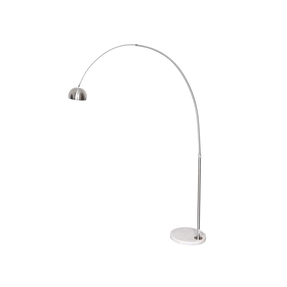 Arched Floor Lamp 75.6" Height with White Round Marble Base