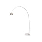 Arched Floor Lamp 75.6" Height with White Round Marble Base
