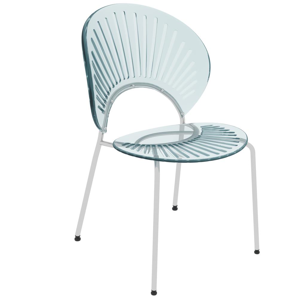 Opulent Series Modern Smoke Dining Chair Set of 2
