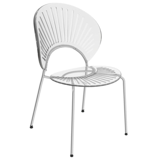 Opulent Series Modern Clear Dining Chair Set of 4