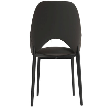 Amalfi Collection Fabric Modern Dining Chair in Charcoal - Set of 2