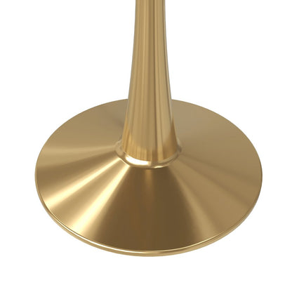 Bristol 27" round dining table Gold Base With White Top